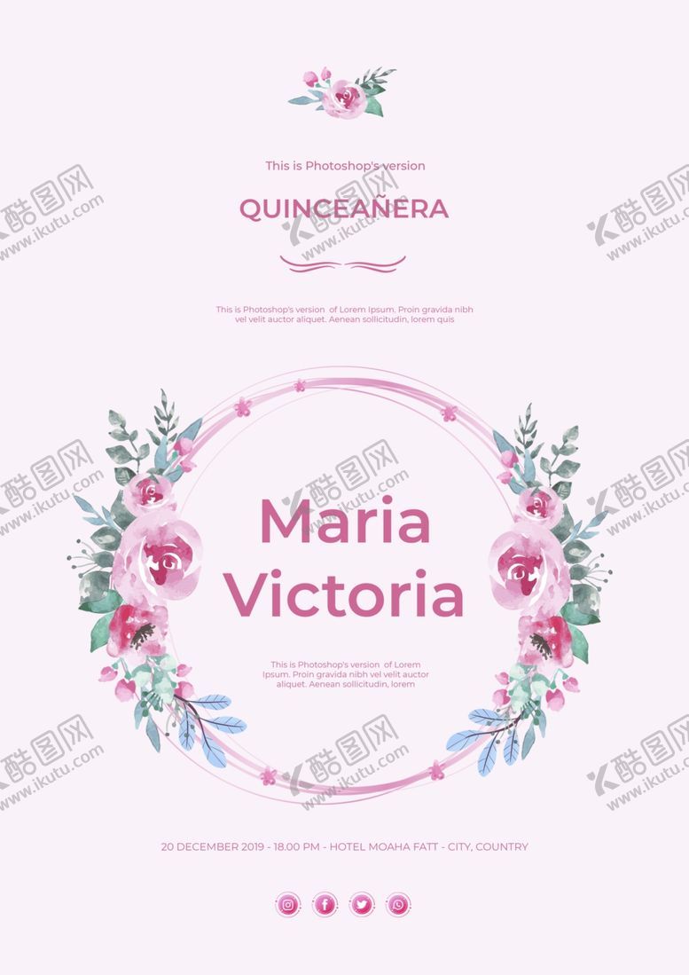 编号：62669010131817123545【酷图网】源文件下载-粉色婚庆迎宾海报