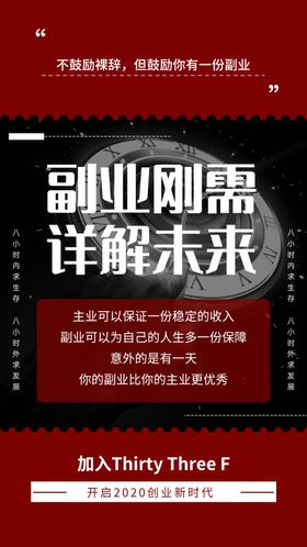 职场人副业刚需痛点海报