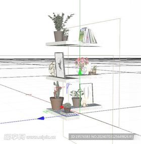 C4D模型置物架