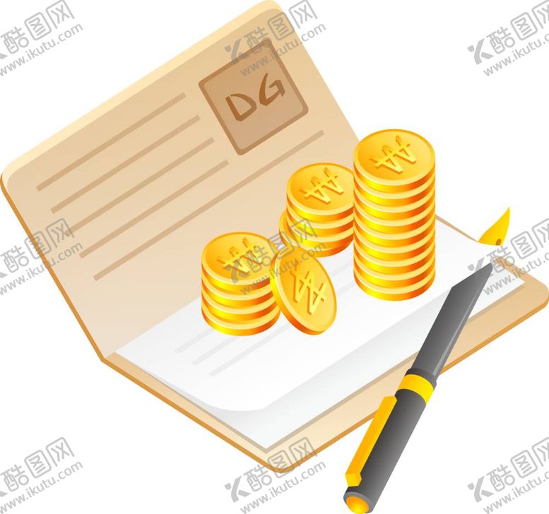 编号：20597911280944384442【酷图网】源文件下载-存折上的金币