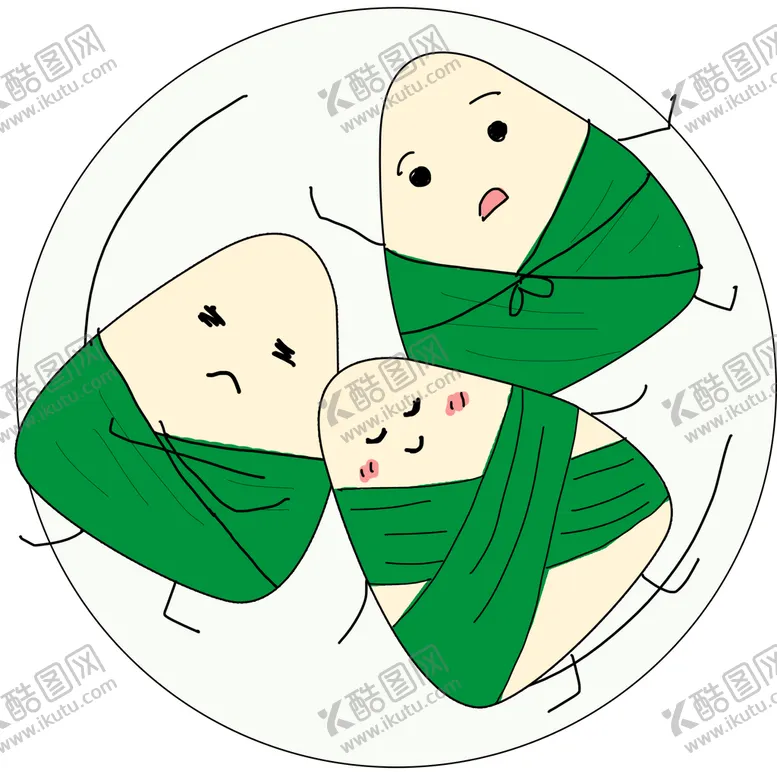编号：97358009200409393621【酷图网】源文件下载-卡通可爱粽子插画