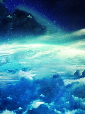 绿色银河科幻背景素材