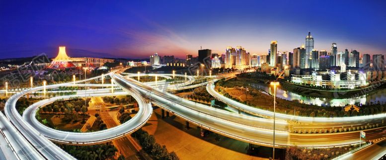 编号：65145807050637046854【酷图网】源文件下载-油画城市立交桥背景墙