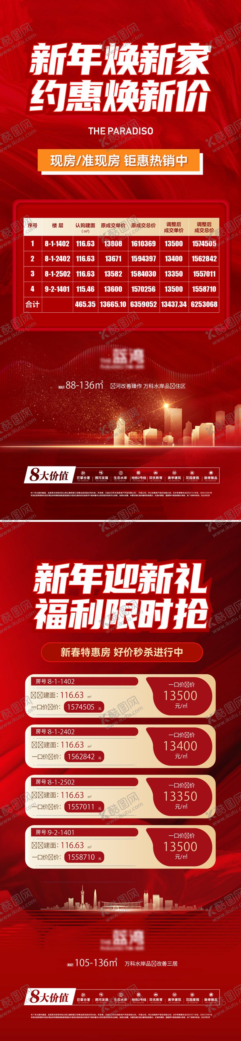 编号：73731403101407244816【酷图网】源文件下载-新年新春特价房系列海报