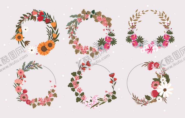编号：32769004040749278114【酷图网】源文件下载-花卉花环