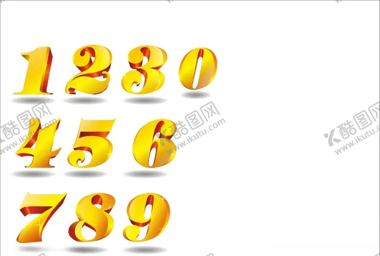 编号：68251506252118035054【酷图网】源文件下载-黄金数字
