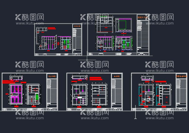 编号：63426712030816401748【酷图网】源文件下载-全屋定制衣柜CAD设计图纸