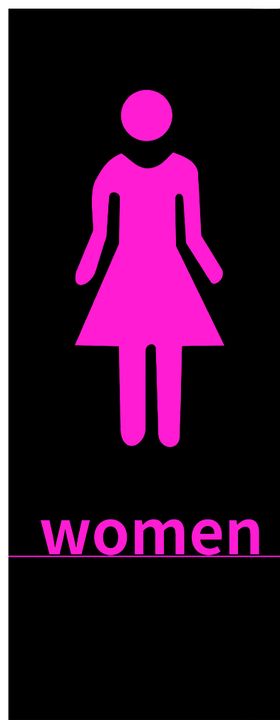 卫生间女指示牌