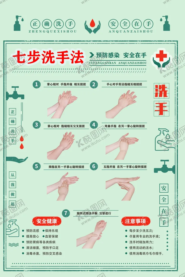编号：87594907010006101985【酷图网】源文件下载-七步洗手