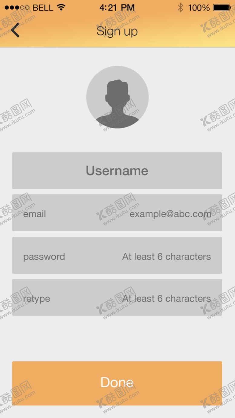编号：60272011121956205349【酷图网】源文件下载-手机登录界面
