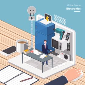 商务办公插画等待页面矢量图扁平化