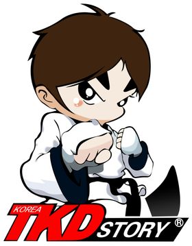 跆拳道武术卡通漫画小子