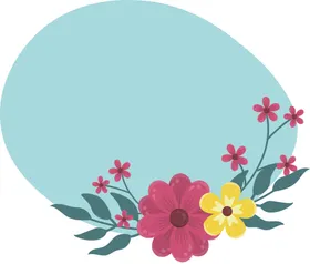 花朵边框免抠图png环留言标题栏