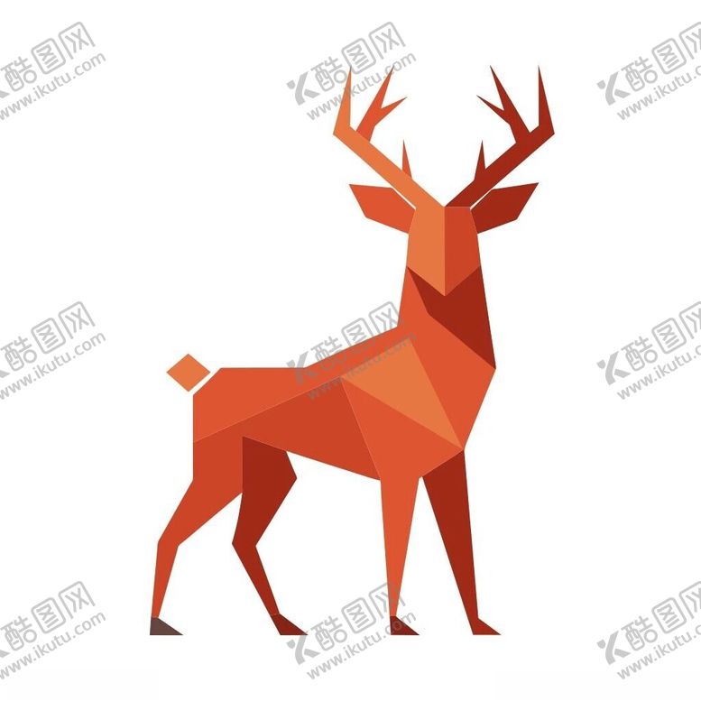 编号：18471202251619476502【酷图网】源文件下载-极简风格的梅花鹿标志