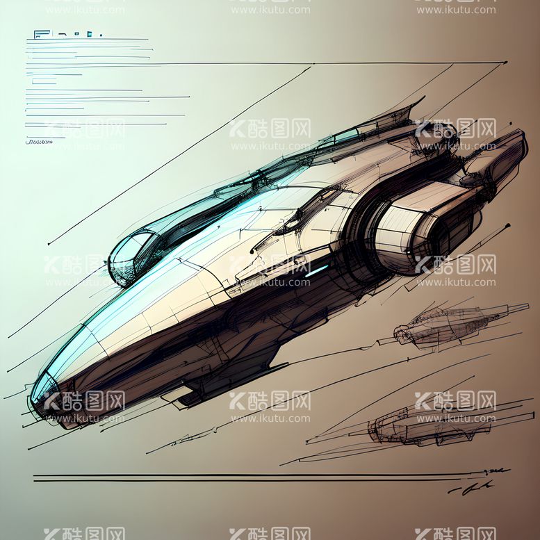 编号：19639511181717061311【酷图网】源文件下载-宇宙飞船设计手稿