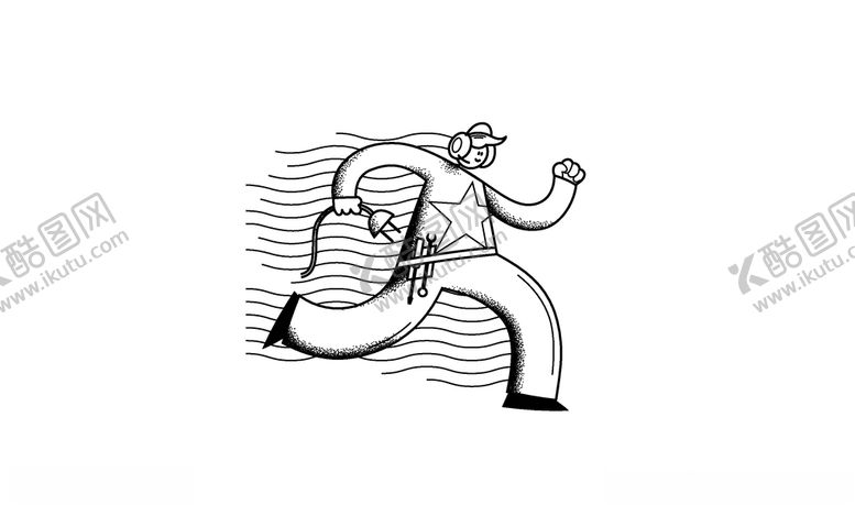 编号：47743804201137303202【酷图网】源文件下载-线性人物插画