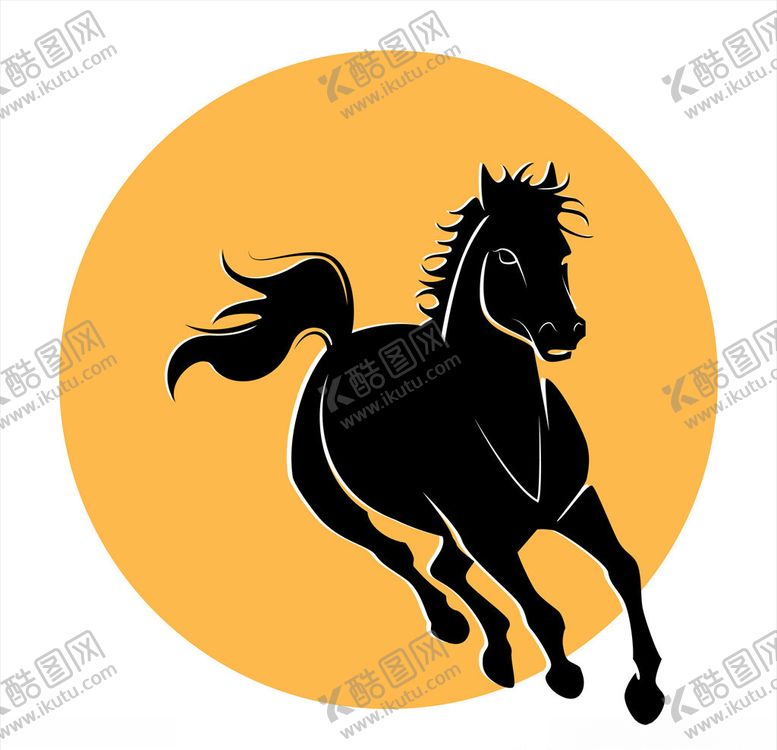 编号：80121110190304079259【酷图网】源文件下载-野马剪贴画