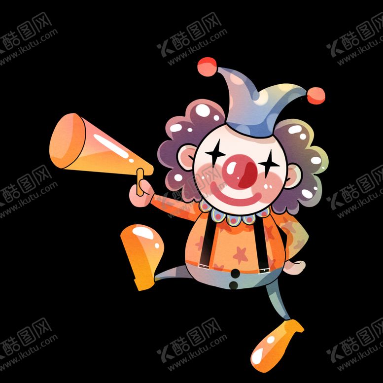 编号：98310410242024558260【酷图网】源文件下载-手绘卡通黄色小喇叭愚人节
