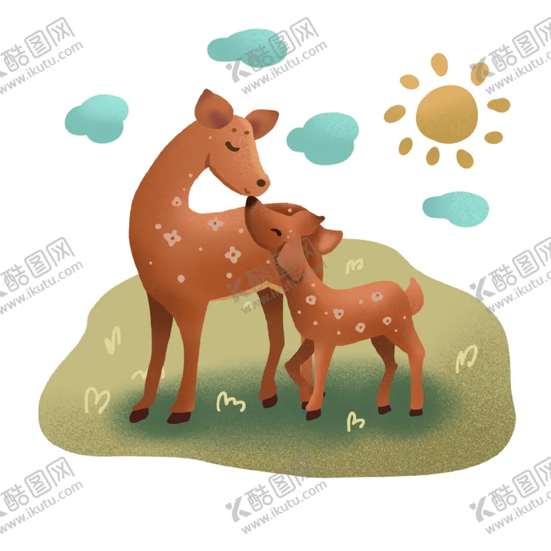 编号：74478606261729542321【酷图网】源文件下载-卡通长颈鹿