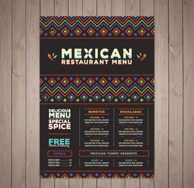 国外西餐菜单单页