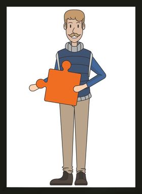 手绘男人男孩卡通动画卡通动画