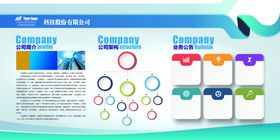 蓝色简约员工风采展示照片文化墙