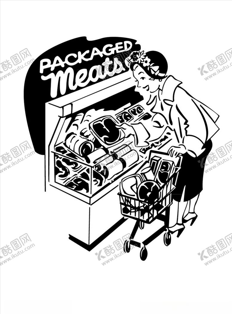 编号：33649810200941567355【酷图网】源文件下载-超市购物女孩