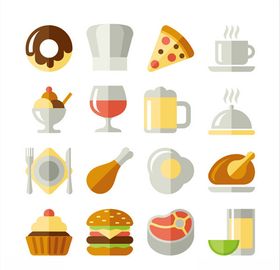 矢量快餐食物素材