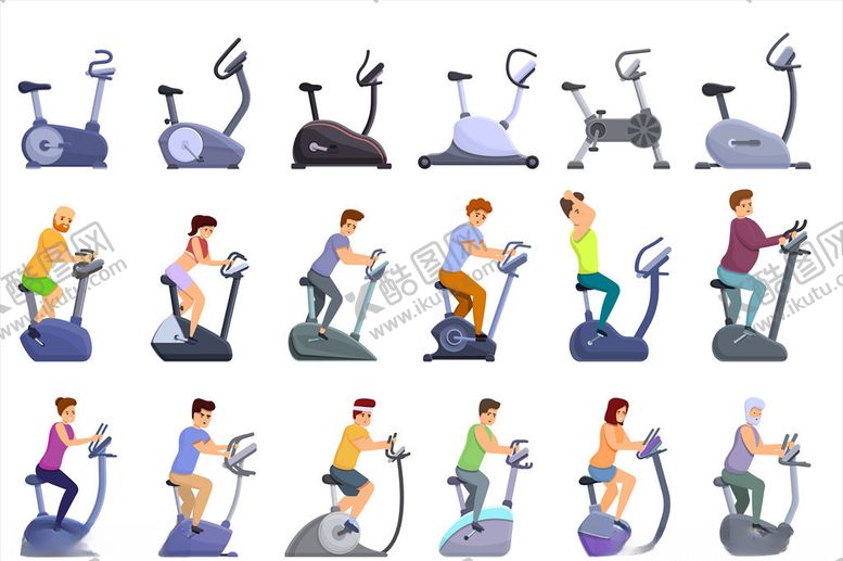 编号：45625810302014324621【酷图网】源文件下载-卡通健身人物