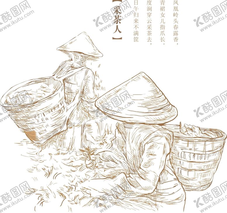编号：53363101260321368101【酷图网】源文件下载-采茶人矢量