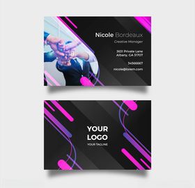 紫色名片