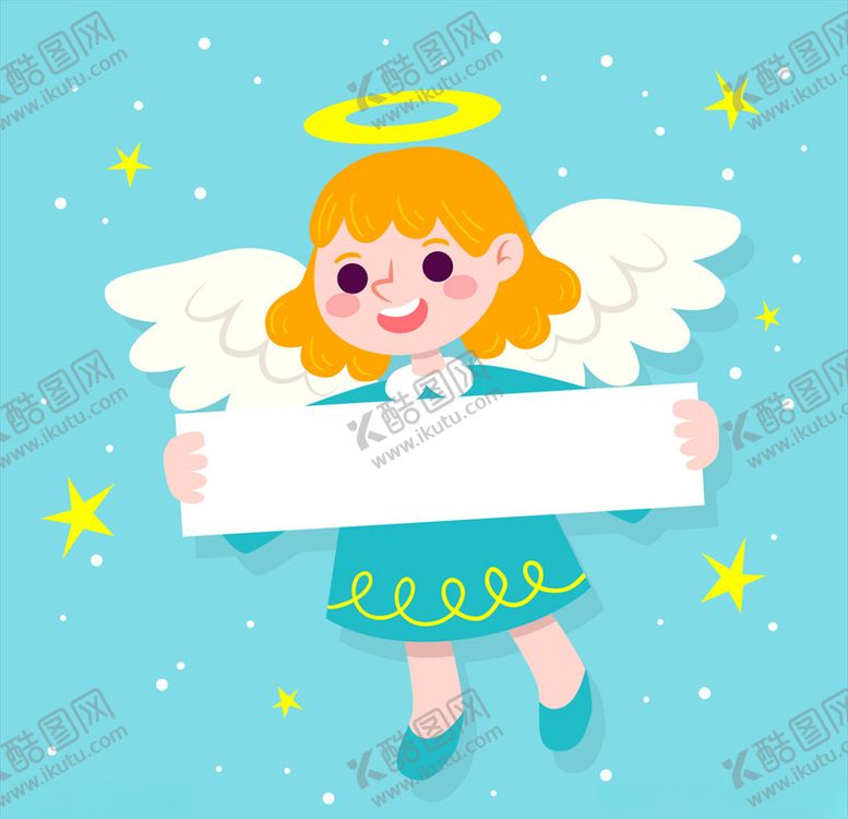 编号：16244111010959256346【酷图网】源文件下载-拉条幅的金发天使