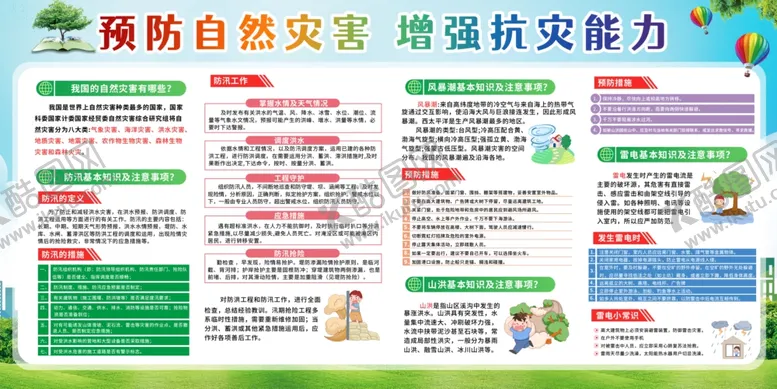 编号：94500106292222592248【酷图网】源文件下载-预防自然灾害增强抗灾能力