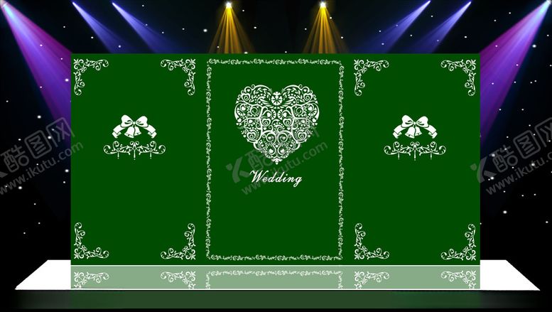 编号：60137909231111456104【酷图网】源文件下载-绿色主体婚礼现场布置设计源文件