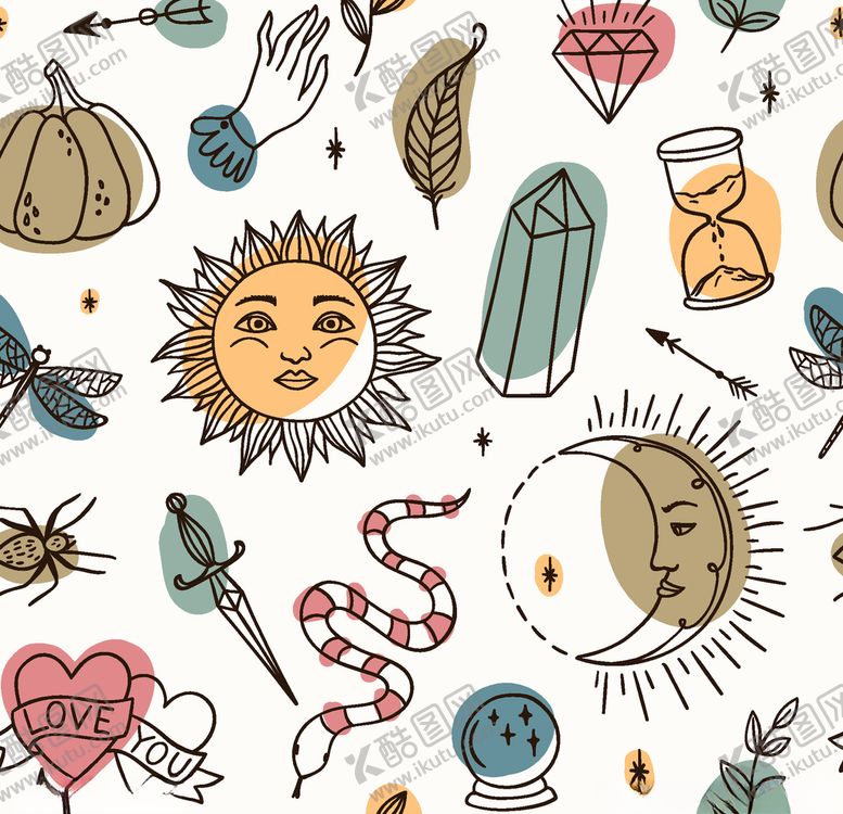 编号：70334009121640091379【酷图网】源文件下载-太阳神花纹圆形花纹圆形边框