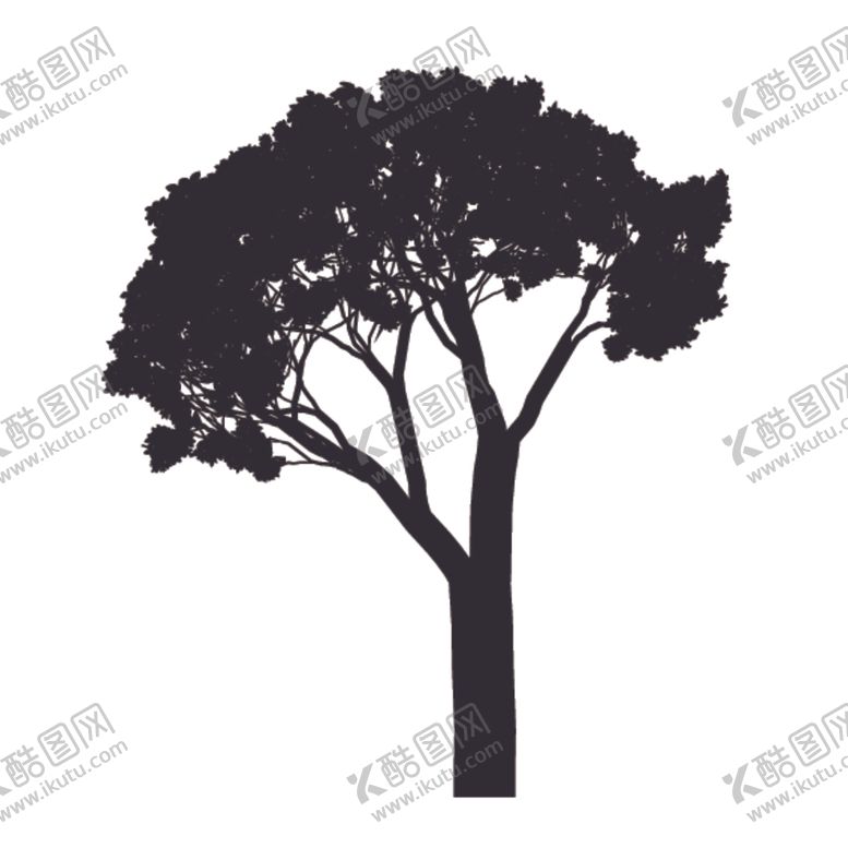 编号：25041810201454477415【酷图网】源文件下载-植物树木剪影