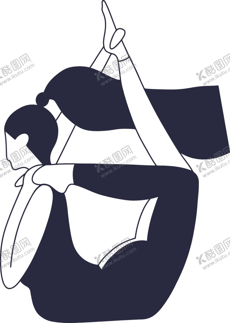 编号：27724410111154015010【酷图网】源文件下载-人物瑜伽简笔动作