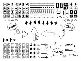 多样箭头及符号图标集合