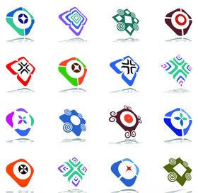 精美立体LOGO图形标志设计矢