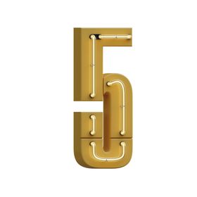 高清立体灯管数字元素