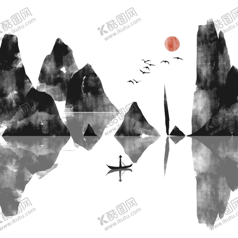编号：22903012100957032315【酷图网】源文件下载-水墨山水素材图片