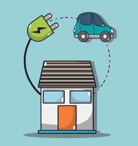 卡通新能源小车