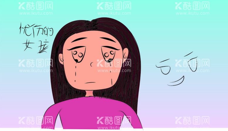 编号：96420710070958552634【酷图网】源文件下载-优伤的女孩