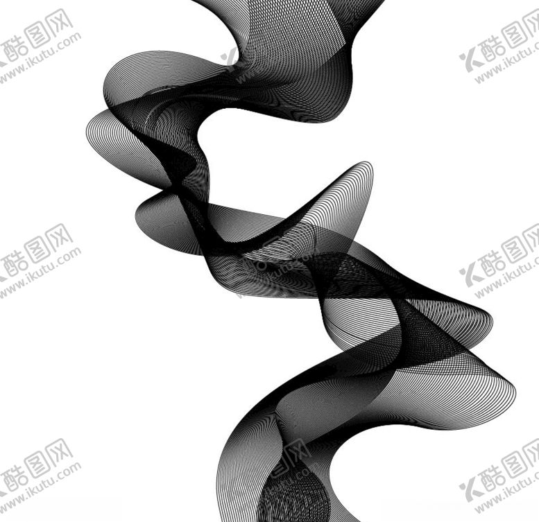 编号：95792605150054181563【酷图网】源文件下载-现代简约抽象黑白流体矢量线条