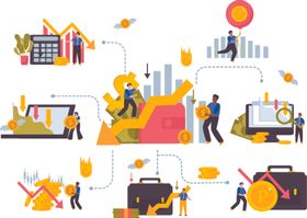 商业活动与财富创造场景