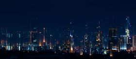 城市缤纷天空建筑园林建筑