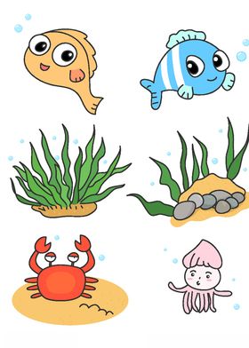 海洋动物元素