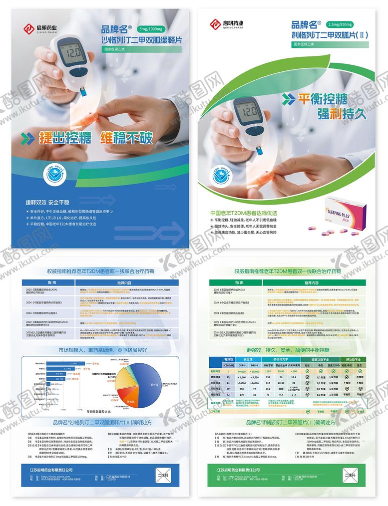编号：61261103191750171174【酷图网】源文件下载-药品宣传单页降糖药指南