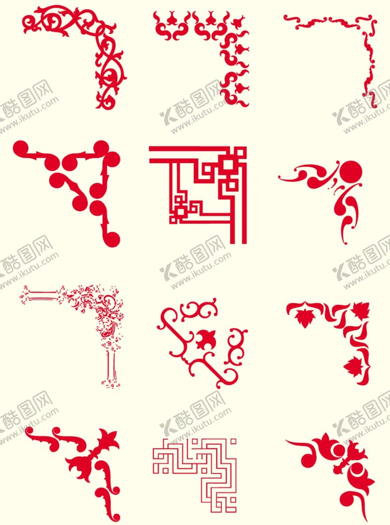 编号：23403809281418522751【酷图网】源文件下载-红色边框花纹