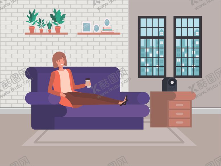 编号：79226010110200276225【酷图网】源文件下载-家庭成员生活插画